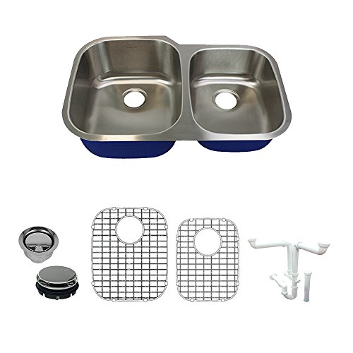 Fregadero de cocina doble de acero inoxidable cepillado de alta resistencia Transolid 2