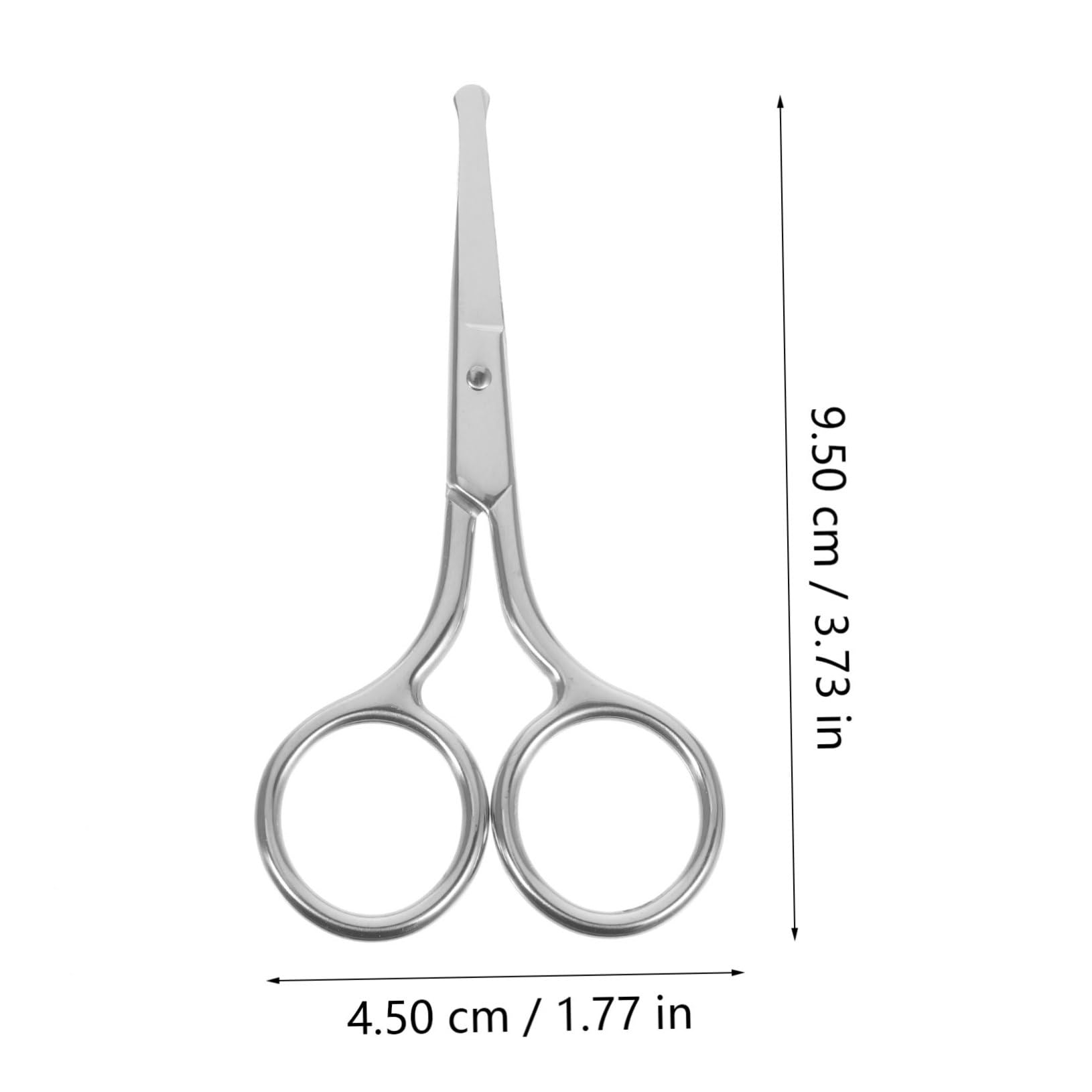 Ipetboom 2Pcs Eyebrow Scissors and Nose Hair Trimming Tools Stainless Steel Grooming Scissors for Easy Eyebrow and Beard Trimming