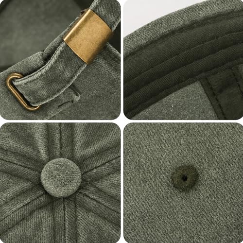 Image of Sailor Brimless Skull Hat, Washed Cotton Docker Hat for Men Vintage | Classic Vintage Style,Solid Color, Casual, Harbour Hat, Vintage Brimless Sailor Hat, Rolled Cuff Retro Beanie Hat, Adjustable