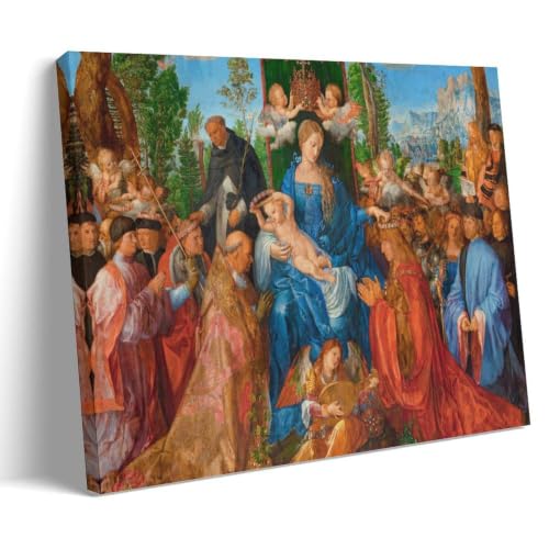 Poster Fête du chapelet Albrecht Dürer impression sur toile déco 20 x 30 cm