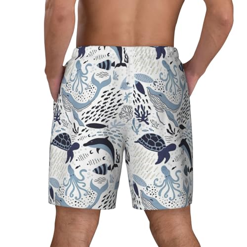 Bañador transpirable para hombre pantalones cortos con forro de malla para surf y playa 4