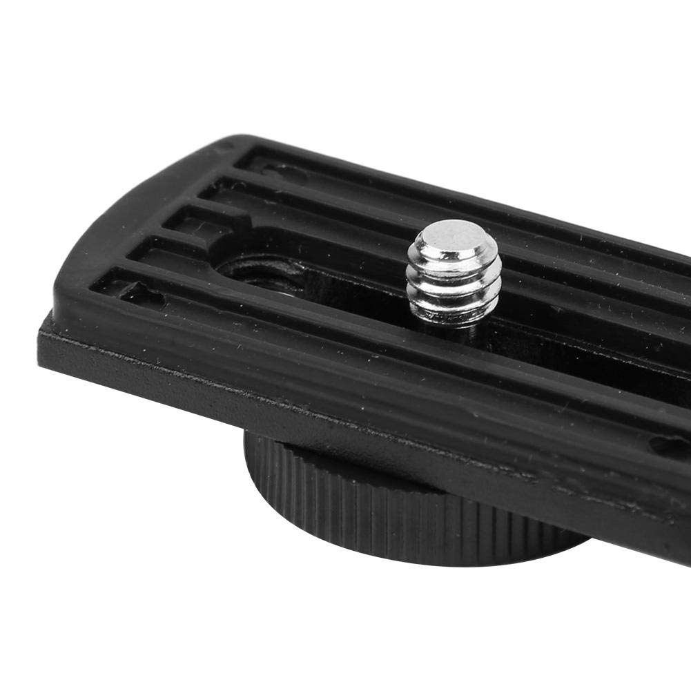 Topiky Staffa di Estensione Flash, Flash Esterno/LED/Luce di riempimento/Microfono Staffa per Barra Trasversale a Doppia Testa 1/4 "Hot Shoe Mount Impugnatura Accessorio Fotografico Accessorio