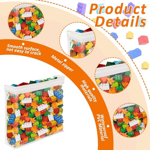 Bolsas de almacenamiento de juguetes transparentes perfectas para ordenar los bloques en casa 4