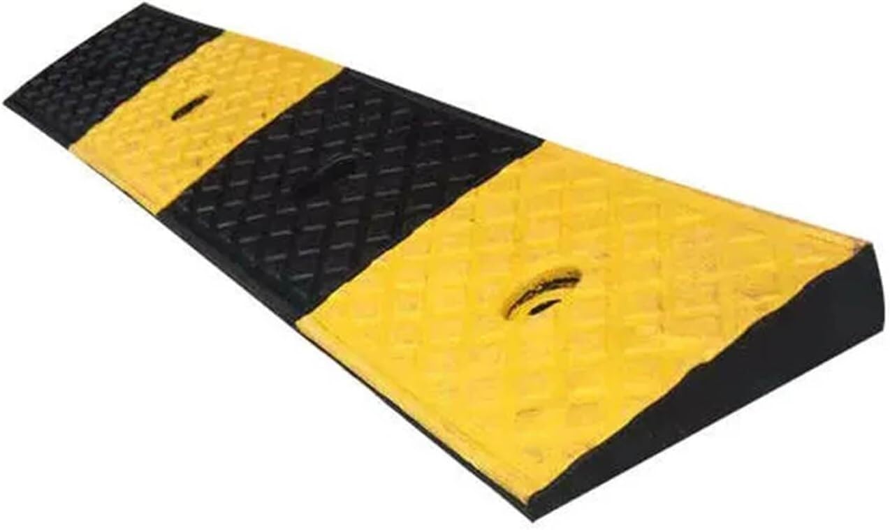 Rampe solide caoutchouc 100x15x5cm : protection pour seuil, trottoir et véhicule
