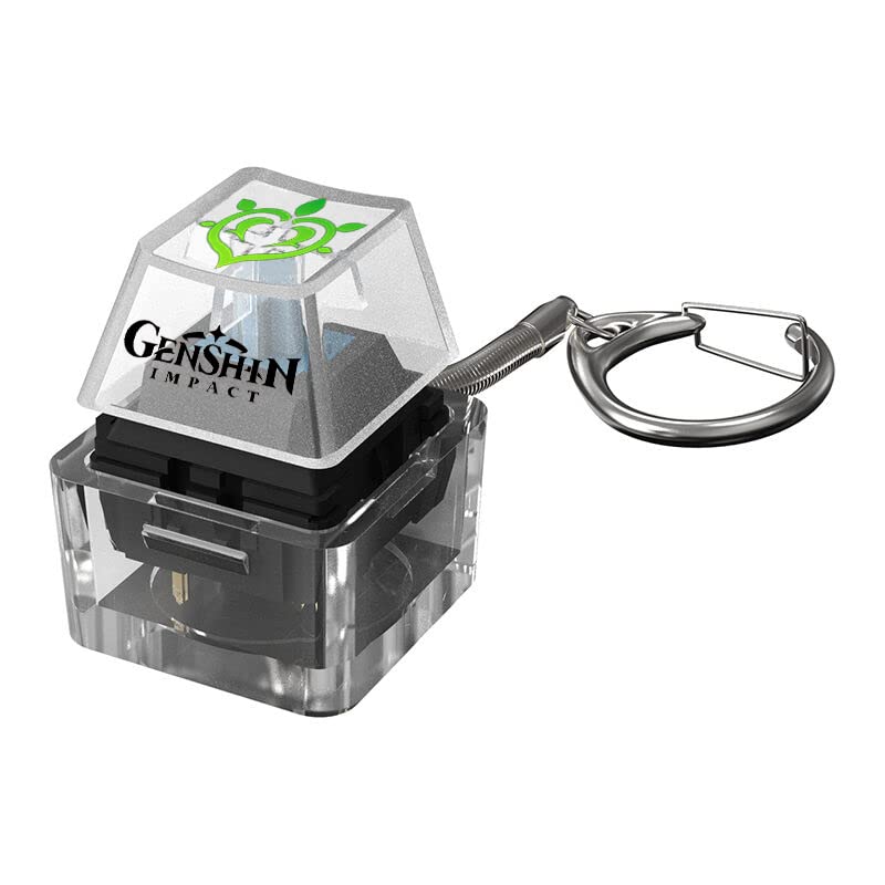 SHANDADDY Genshin Impact Cosplay Stress Reliever Keychain, Multifunction Nickel Plated Metal Keychain for House Key, Car Key and DIY Art Craft, Best Gift for Genshin Fans