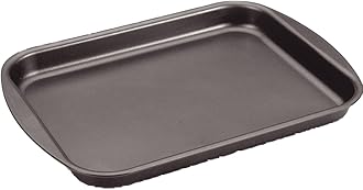 Tramontina Brasil 40cm 3.8L Graphite Aluminum Flat Roasting Pan with Interior and Exterior Starflon Max PFOA Free Nonstick Coating