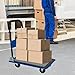 Heavy Duty Foldable Push Cart Dolly, 330 Lbs Capacity Small Flatbed Cart, Collapsible Hand Truck Platform Cart with Swivel Wheels for Loading and Storage