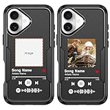 Klsify Custom Magnetic Case for iPhone 17, Spotify Code Photo Personalized Customized Music Player Song Plaque Image Text Picture Magsafe Dual Layer Shock Customizable Phone Protective Cover Shell