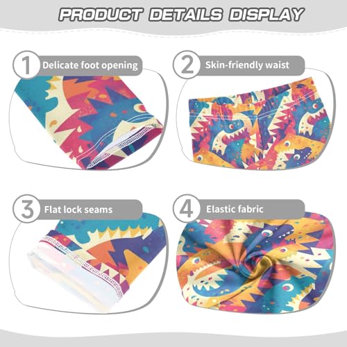 KLL Dino Pattern Toddler Girls' Leggings Fashion Full Length Leg Yoga Pants Gym3