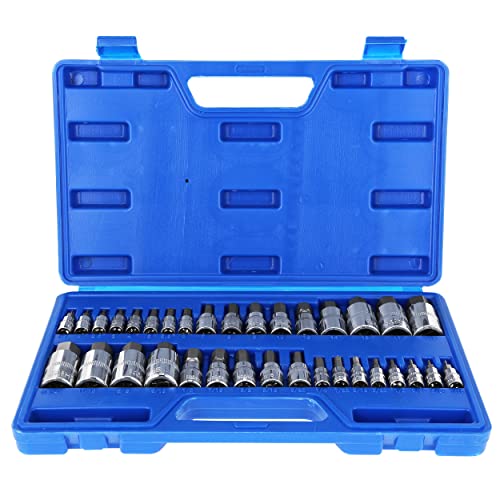 image for ABN Hex Bit Sockets - 34 Pc Allen Socket Set SAE and Metric Hex Bit Se