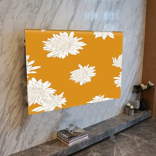 Funda TV Exterior,Funda para Televisor Impresión televisiva impermeable, a prueba de aceite y cubierta, impresión lujo, resistente a la intemperie protección plasma TV(Khaki,52inch)