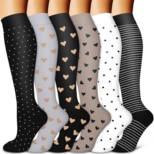 Image of Copper Compression Socks for Women & Men (6 pairs) - Best Support for Nurses, Running, Hiking, Recovery
