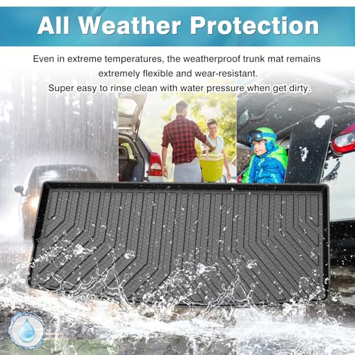 Image of Mixsuper Cargo Liner for Chevrolet Tahoe /GMC Yukon 2021-2026, All Weather Cargo Mat Trunk Liner, Behind The 3rd Row Seats, Black