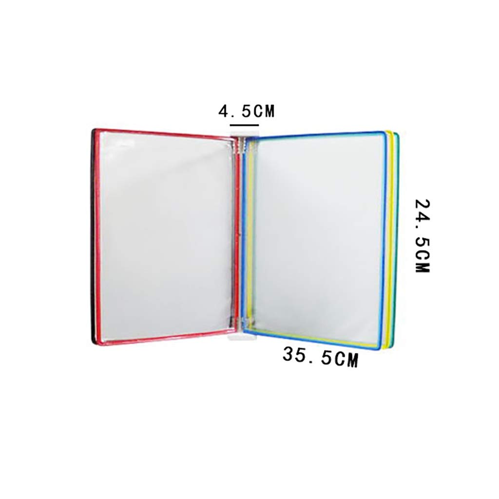 Wiszący ekspozytor na dokumenty A4 z PVC i metalu | Scenariusz użytkowania 35,5x24,5x4,5 cm: Biuro, Warsztat, Hala Wystawowa