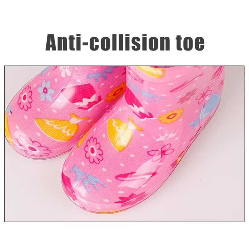 Kids Boy Girl Lovely Cartoon Fashion Rain Boots for Walking River Beach Sport3