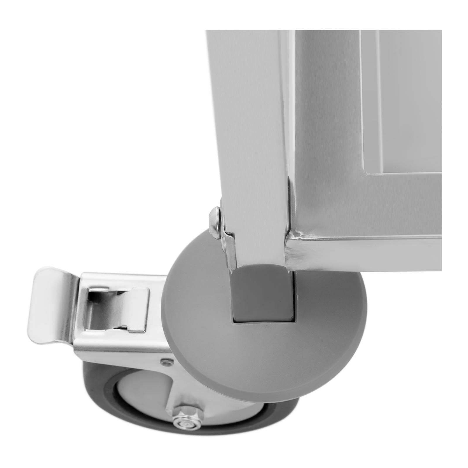 Royal Catering RCSW-102 Servierwagen 2 Borde 62,6 x 33,5 x 10 cm 72 kg Küchenwagen Edelstahl Küchenrollwagen Rollwagen Küche