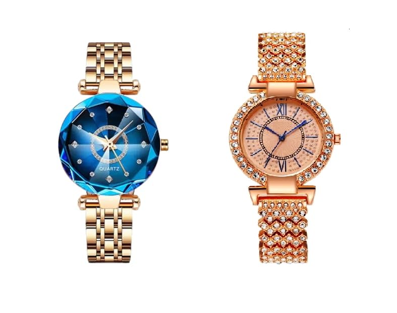 ULTRON New Crystal Pair of Rose Gold & Blue Analog Watch for Women/Girl Series-2024 New (B0D332FSLK) Amazon Price History, Amazon Price Tracker