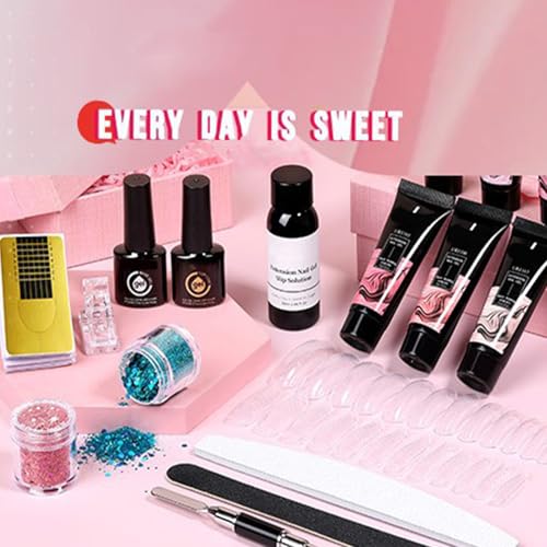 Gel para uñas multiusos de larga duración con 6 colores de base para manicura en casa 2