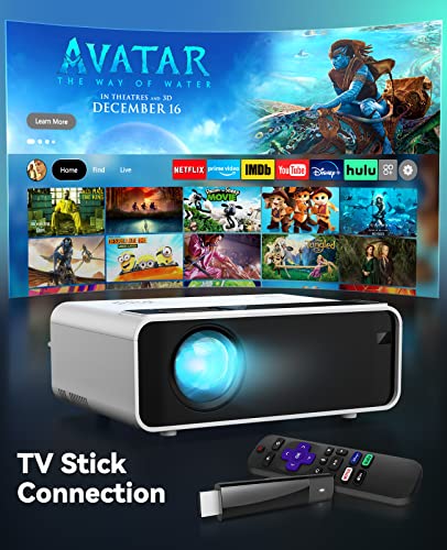 Mini Projector, Cibest Native 1080P Projector Outdoor, 2023 Upgraded 9500L Full Hd Portable Projector, Small Home Movie Projector 200" Supported, Compatible With Ps4, Pc Via Hdmi, Vga, Av, And Usb #TOP3