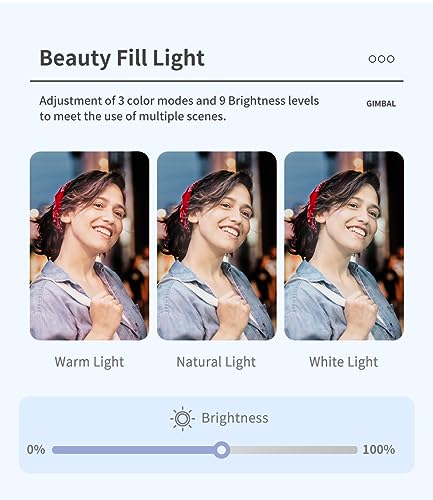 Gimbal Stabilizer for Smartphone,2-Axis Auto Face Tracking Selfie Stick with Tripod with LED Light,360°Rotation with Remote for Android and iPhone,Ideal for Vlogging,YouTube,TikTok Video - Image 6