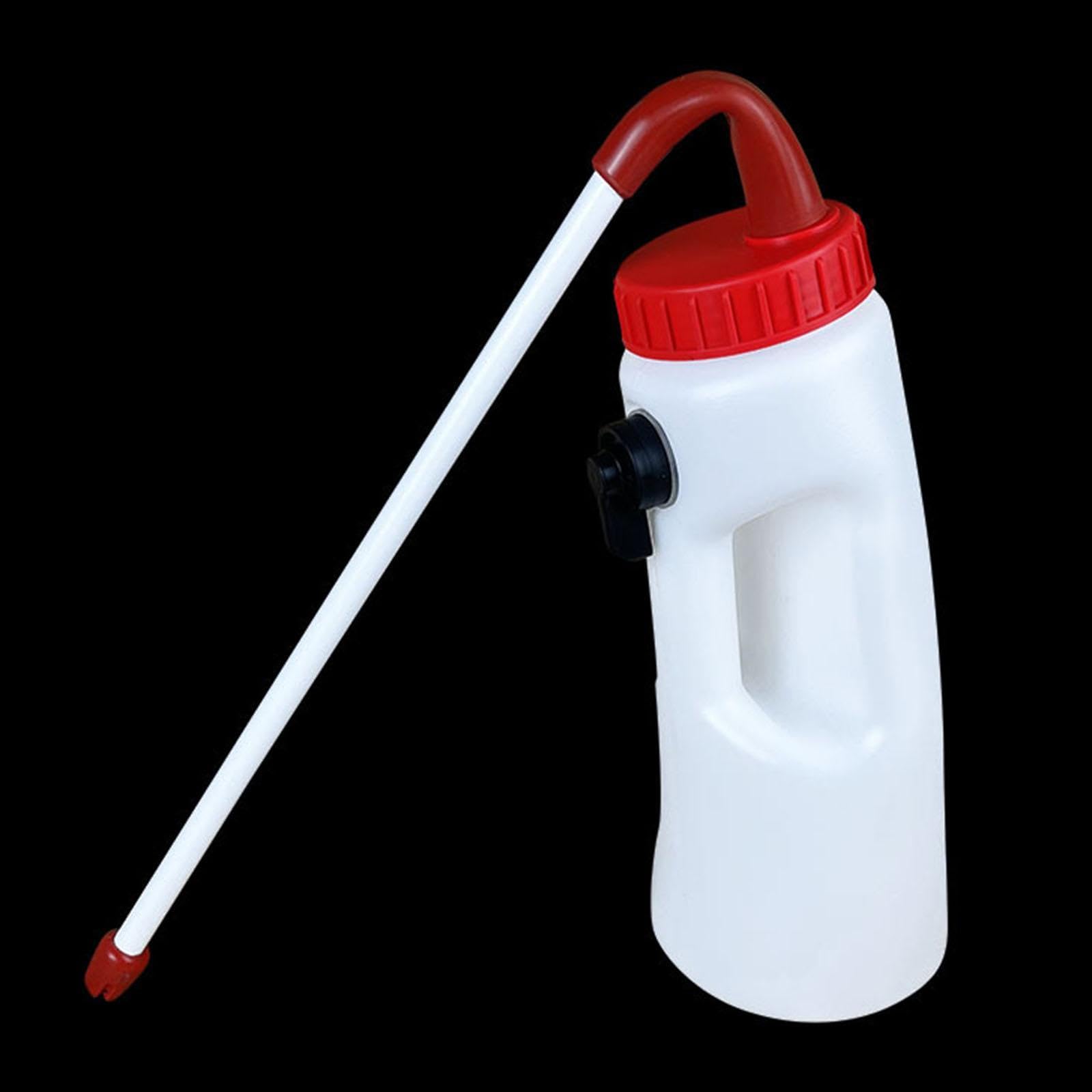 Milageto Kälberfütterer mit Griff für Nutztiere, landwirtschaftliche Geräte, Milchflaschenbecher, Kälber-Stillflasche für Vieh, Lämmer, Bullen, Kühe, 2.5l