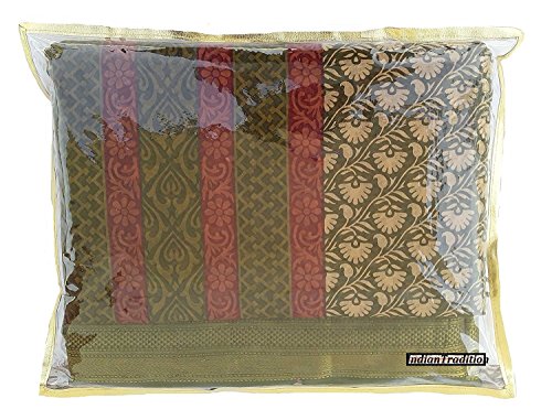 6 Pack/Sari Saree Cover/Lehenga Cover Bags Packaging Storage/Clear Plastic with Attractive Design - Thumbnail 3