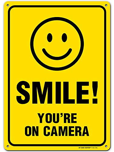 Smile You're On Camera Sign, 10
