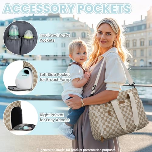Pritent Large Travel Diaper Bag Tote