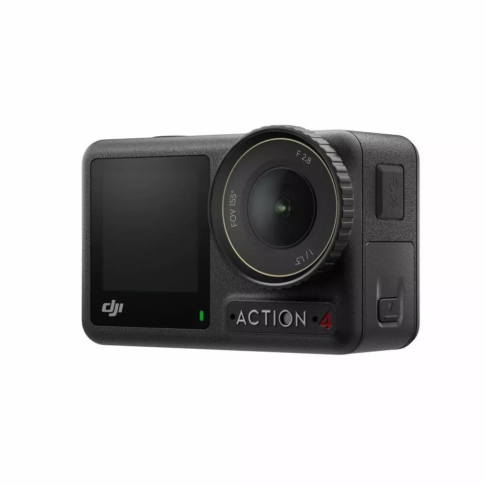 DJI Osmo Action 4 Standard-Combo, 4K/120fps Action Cam mit 1/1,3-Zoll-Sensor, 10-Bit und D-Log M-Farbleistung, Langlebiger 1.770 mAh Akku für Vlogs, Reisen, Outdoor