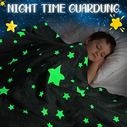 Chumia CHUMIA-FLANNEL FLEECE BLANKET-063 2 Pieces Glow In The Dark Throw Blanket Flannel Fleece Blanket Soft Warm Cozy Kid Throw Blanket thumb #5