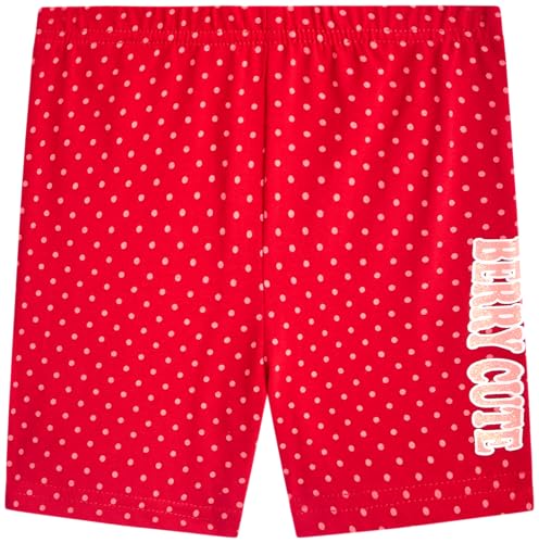 Image of Strawberry Shortcake Toddler Girls Bike Shorts Set - 2 Piece Graphic Shirt and Biker Shorts for Girls Cartwheel Dance (2T-6X)