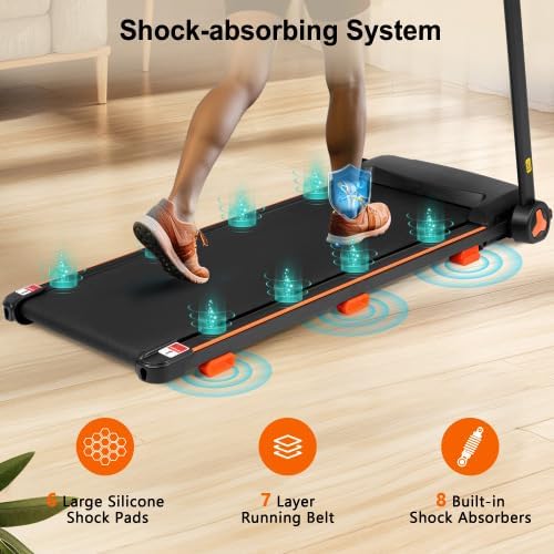 Caminadora Plegable Silenciosa 2.5HP, Capacidad 300 lbs, Velocidad 7.5 MPH miniatura 5
