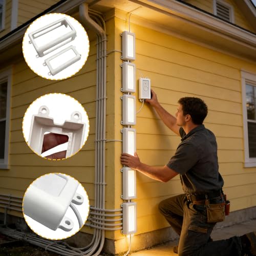 Soporte de iluminación exterior en ABS y montaje de adaptador de alta durabilidad estructural 4