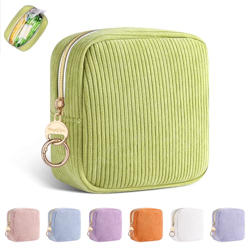 Image of Period Bag for Teen Girls, Corduroy Sanitary Napkin Storage Bag, Menstrual Pad Pouches Tampon Holder for Purse
