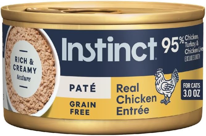 Pate Entrees, Wet Canned Cat Food, Grain-Free - Real Chicken, 3 oz. Cans (Pack of 24)