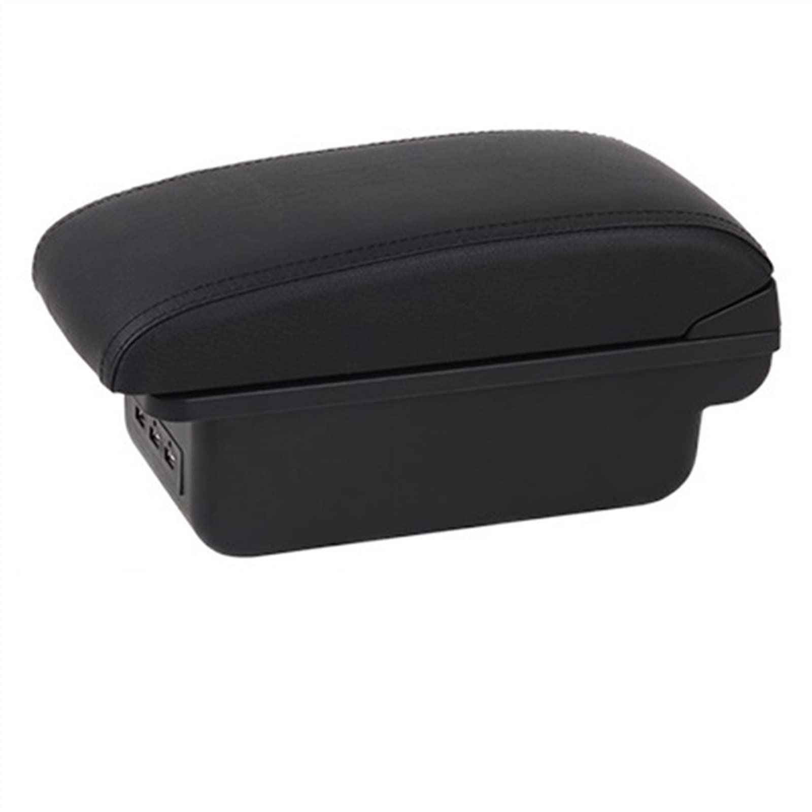 For Hyundai For Solaris 2013 2014 2015 2016 Armrest Box Car Armrest Box Interior Retrofit USB Ashtray(B2-black black 3 usb)