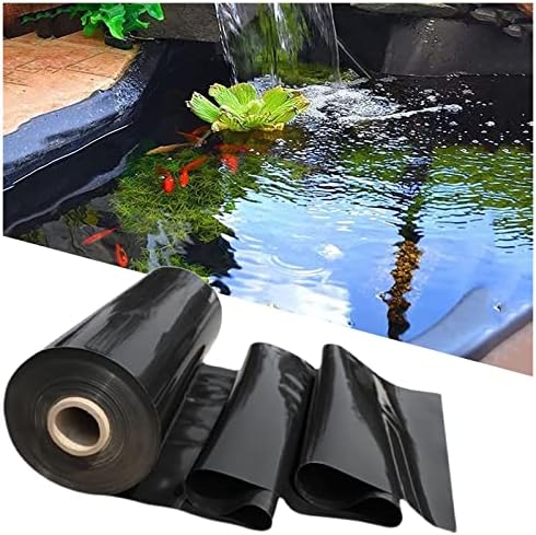 Fish Pond Liner 9.8x26ft 13x19.7ft 23x29.5ft 29.5x32.8ft HDPE Heavy Duty Pond Liners, Black Garden Pool Membrane Tarp For Koi Ponds, Waterfall, Stream, Fountains And Water Gardens ( Size : 7x9m(23x29.