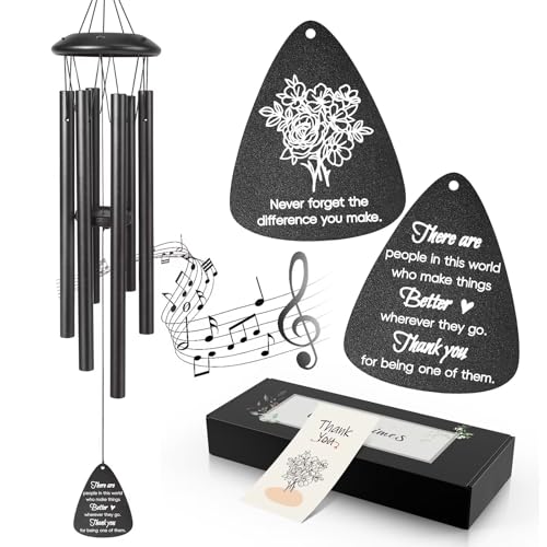 Thank You Gifts for Women Men, 25" Wind Chimes Appreciation Gifts for Coworkers, Pastor Teacher Nurses Boss Employee, Thoughtful Gratitude Gift Ideas for Mother Father Friends