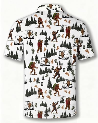 Camiseta polo para hombre con estampado de animales, manga corta, estilo casual para uso diario, viajes y vacaciones miniatura 4