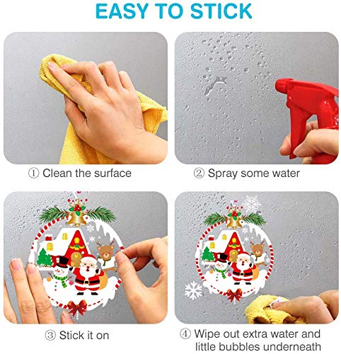 Adesivi Natalizi per Finestre, Riutilizzabili