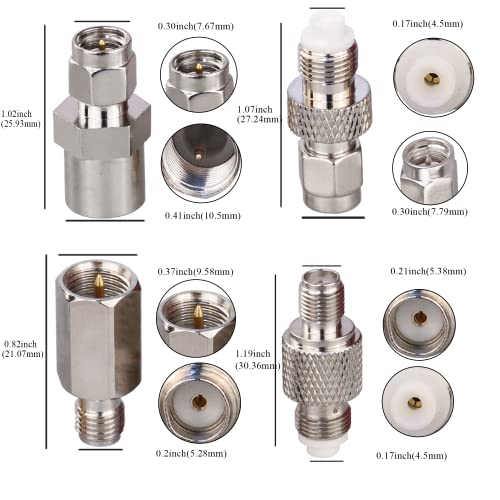 Kit adaptador SMA a FME 4 piezas TUOLNK miniatura 2