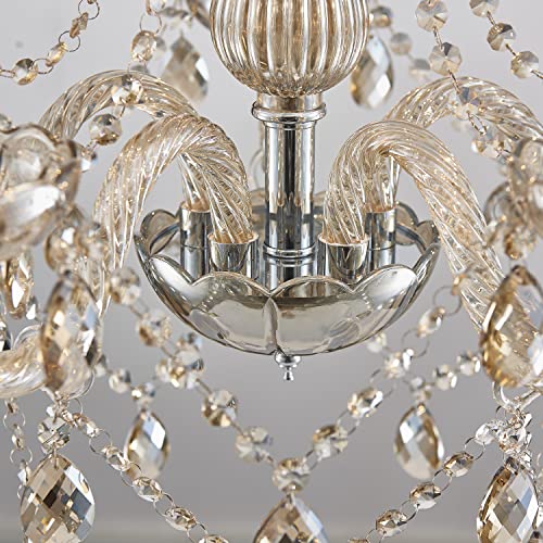 Sm Saint Mossi Saint Mossi 5 Light Modern K9 Crystal Chandelier For Dining Room thumb #5