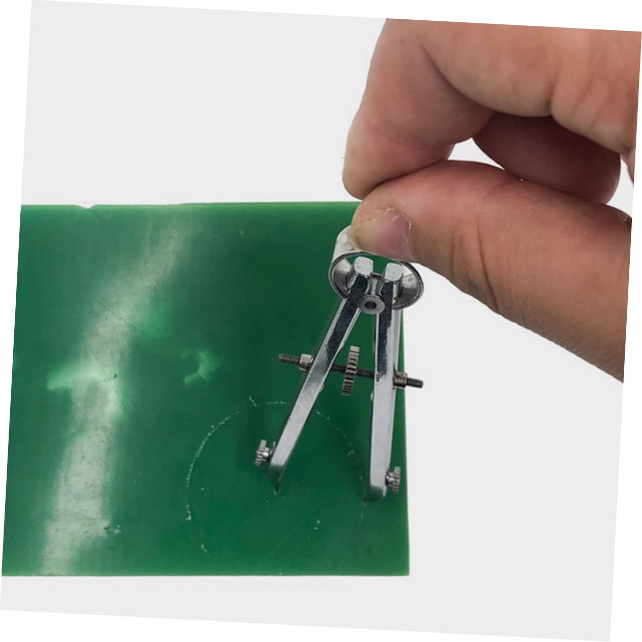 Lurrose 4 Pièces boussoles compas scolaire compas de charpentier boussole pour les maths rapporteur et boussole outils de dessin de boussole outil de dessin de cercle Acier inoxydable
