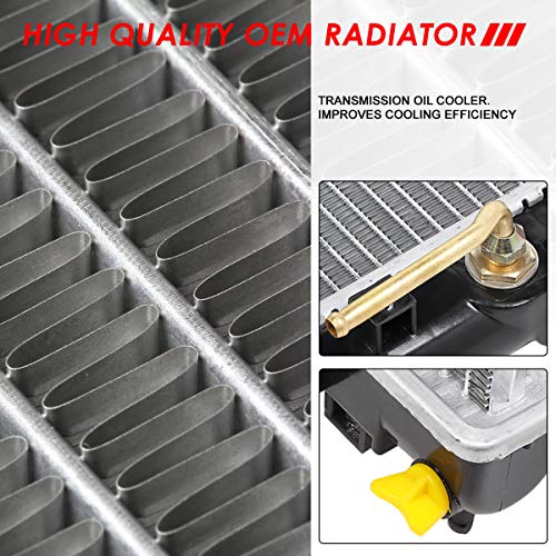 Image of Auto Dynasty Radiator Compatible with 2001-2006 Chrysler Cirrus Sebring Dodge Stratus Mitsubishi Eclipse 2.4L 2.7L AT, DPI 2438 Factory Style 1-Row Cooling Radiator, Aluminum Core
