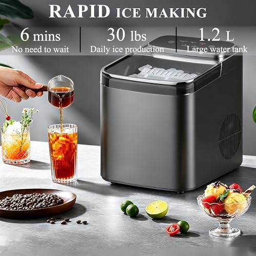 Shop Countertop Ice Maker Machine, Portable Automatic Ice Cube Maker, 12KG/24H, Self-Cleaning, 2 Ice Sizes for Home Kitchen and Bar Shop Countertop Ice Maker Machine, Portable Automatic Ice Cube Maker, 12KG/24H, Self-Cleaning, 2 Ice Sizes for Home Kitchen and Bar – WEIYOUPIN