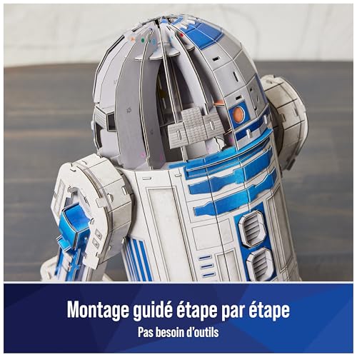 4D BUILD - Puzzle 3D Star Wars - Maquette Star Wars 201 Pièces - Droide R2D2 Inspiré de la Saga - Puzzle Adulte - Jeu de Construction à Collectionner - Jouet adulte - Jeu Enfant 12 ans et +