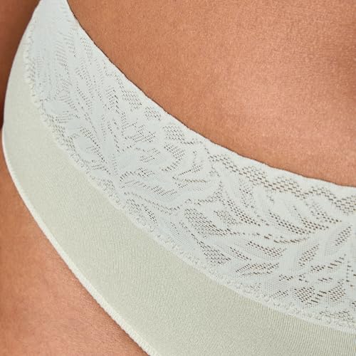 Image of Bali womens Hi-cut Underwear 3-pack, Modern Seamless Lace Trim High Cut Panties