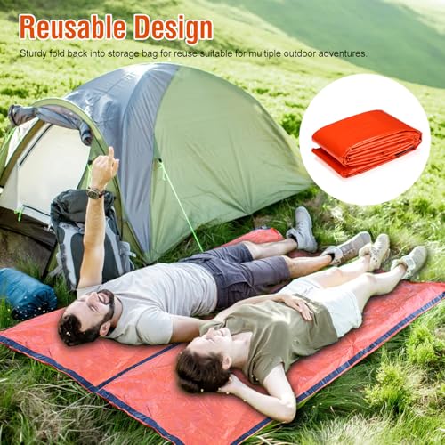 Diyeeni 3 Pack Bolsa de Supervivencia de Emergencia Bivvy con Silbatos, Impermeable y Ligera para Camping y Senderismo, Para Mantener el Calor miniatura 5