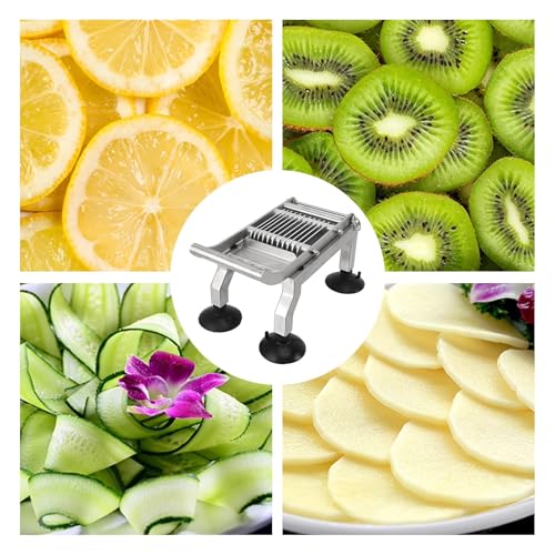 Cortador manual de vegetales acero inoxidable con ventosas miniatura 4