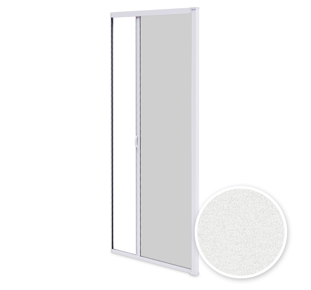Avosdim Store moustiquaire Porte Alu Luxe - H230 x L140cm recoupable - Blanc 9010 texturé - Protection contre les insectes ajustable